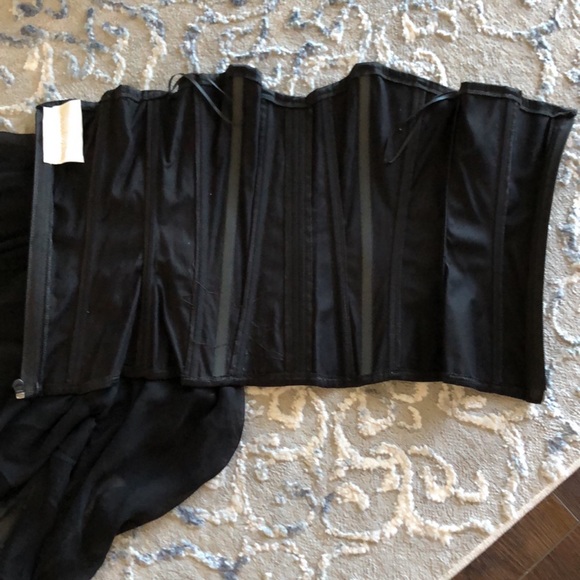 Fernando Wong Couture Bustier Corset Sequin Skirt Satin Skorts - Picture 12 of 12